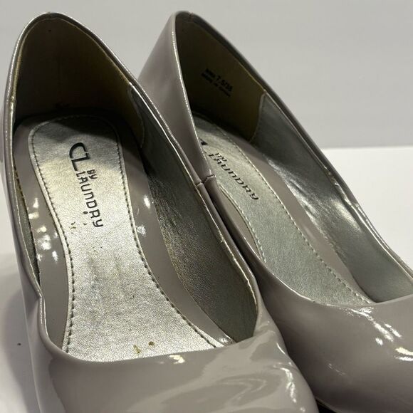 CL by Laundry Nima Patent Wedge Pump Grey Slip On 2.75” Heel Size 7.5 - Picture 12 of 16